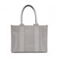 BALENCIAGA Hardware S Tote Bag, Canvas/Leather, Gray, 2-Way