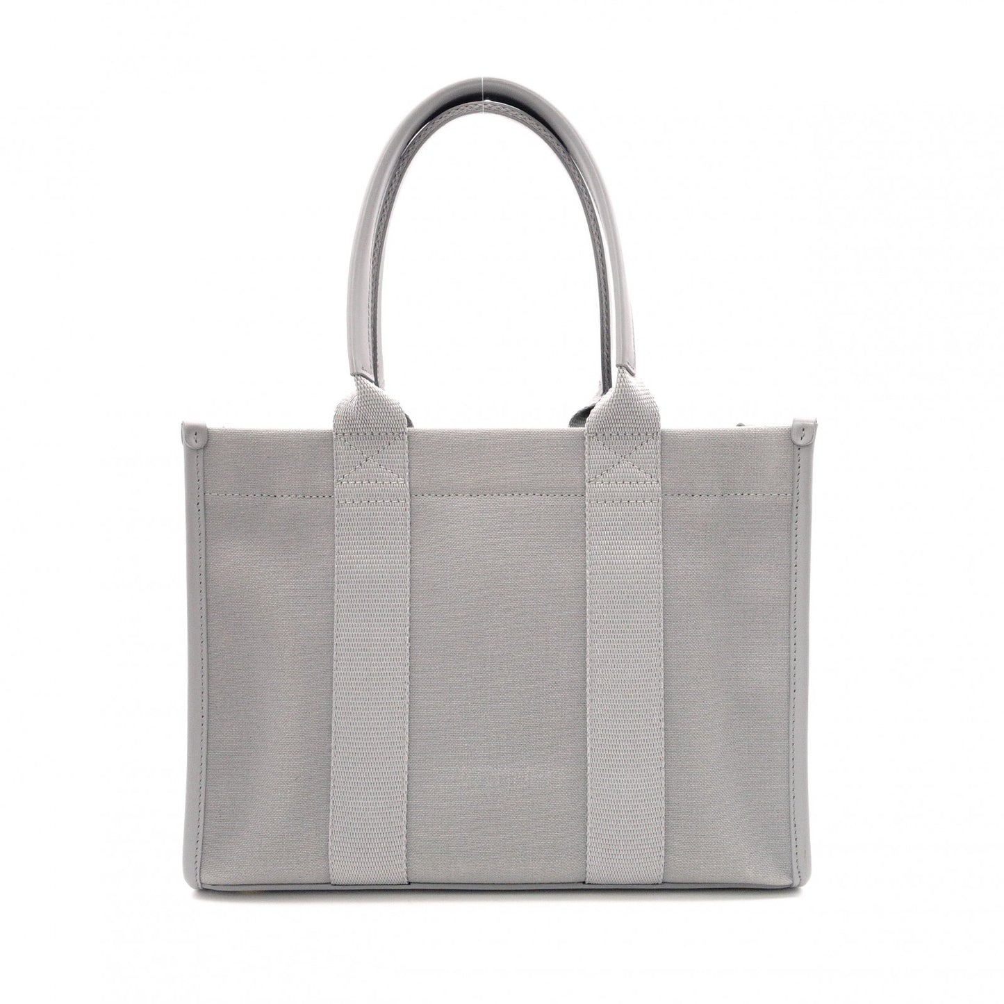 BALENCIAGA Hardware S Tote Bag, Canvas/Leather, Gray, 2-Way