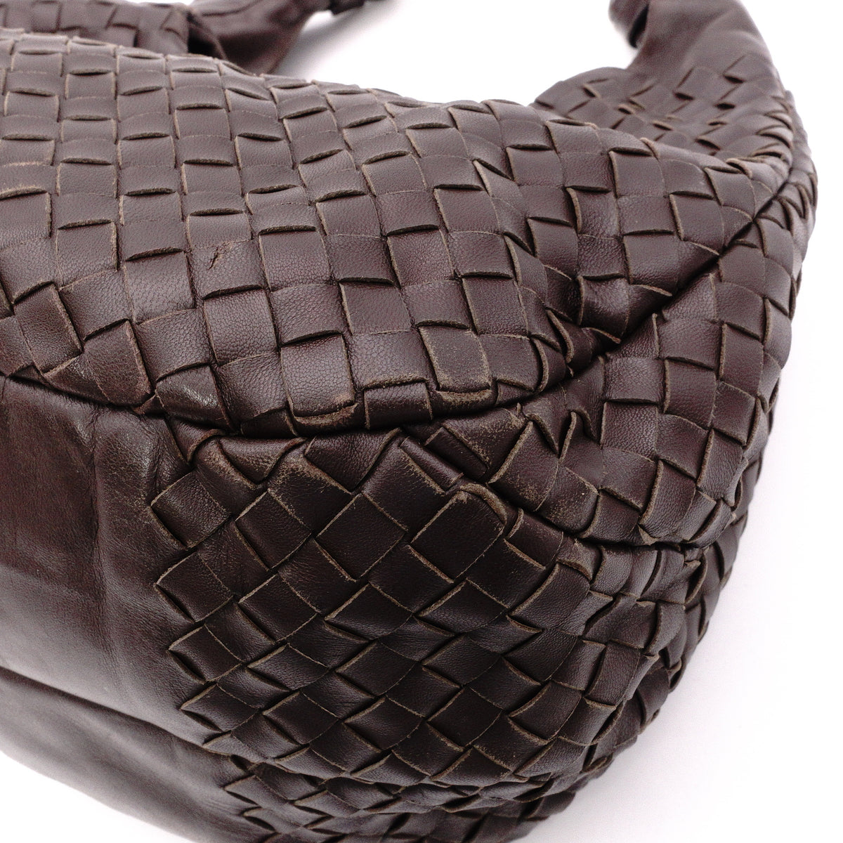 Bottega Veneta Intrecciato Campana Shoulder Bag, Leather, Brown, Women's, 125787