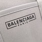 BALENCIAGA Hardware S Tote Bag, Canvas/Leather, Gray, 2-Way
