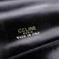 CELINE Vintage Shoulder Bag, Leather, Black with Gold Hardware