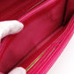 CHANEL Lambskin Flap Long Wallet, Matelassé, Leather, Pink, Women's, CC Logo