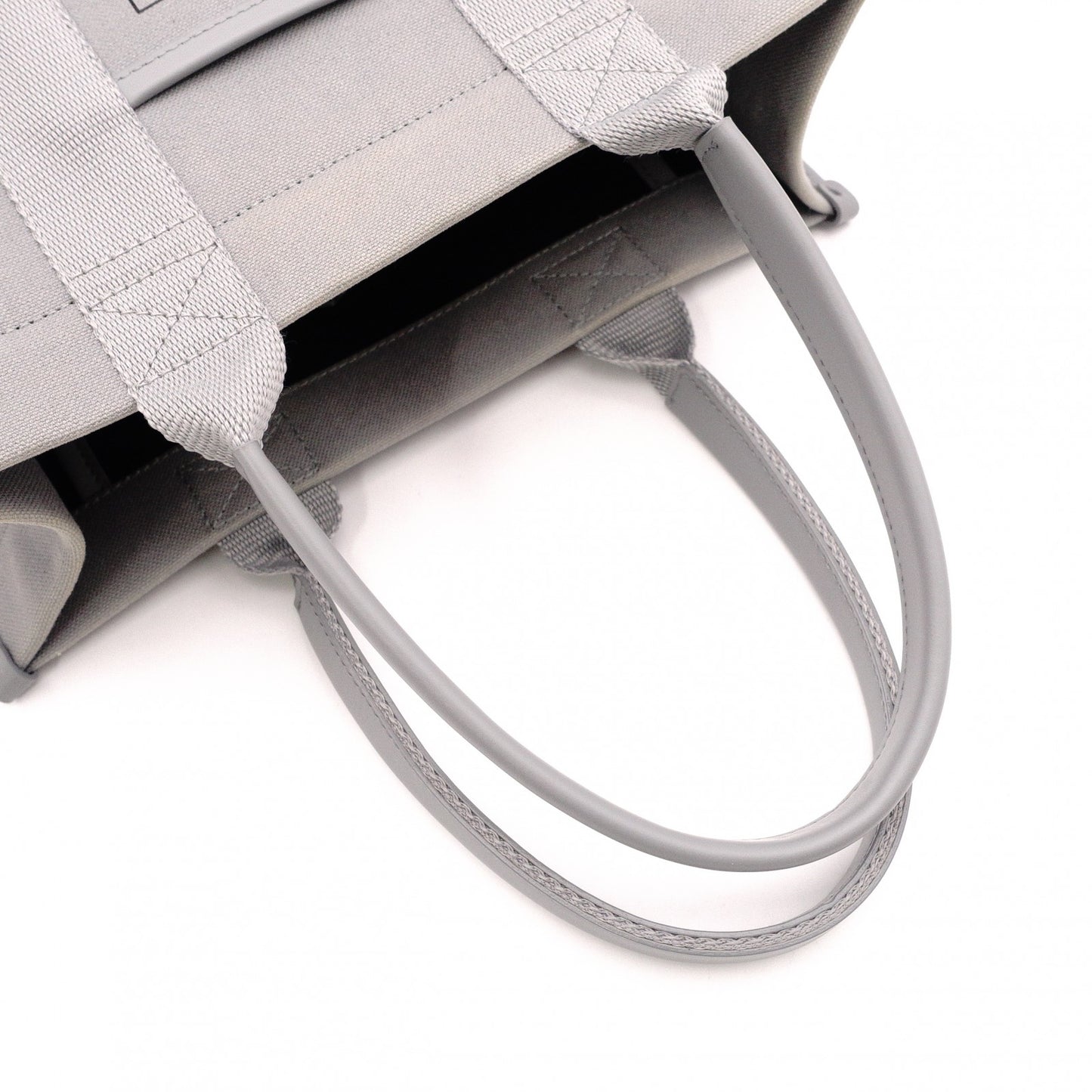 BALENCIAGA Hardware S Tote Bag, Canvas/Leather, Gray, 2-Way