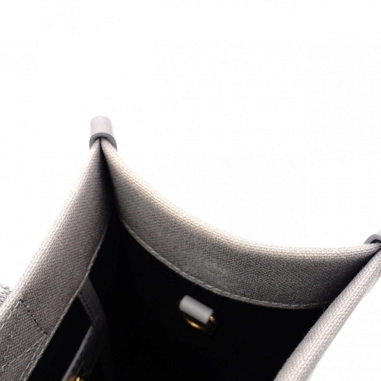 BALENCIAGA Hardware S Tote Bag, Canvas/Leather, Gray, 2-Way