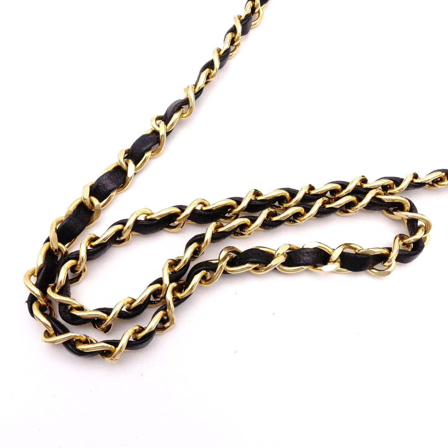 CHANEL Matelassé Shoulder Bag, Cotton, Black, Women's, Gold Hardware, Vintage CC Logo
