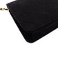 CHANEL Matelassé Shoulder Bag, Cotton, Black, Women's, Gold Hardware, Vintage CC Logo