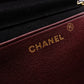 CHANEL Matelassé Shoulder Bag, Cotton, Black, Women's, Gold Hardware, Vintage CC Logo