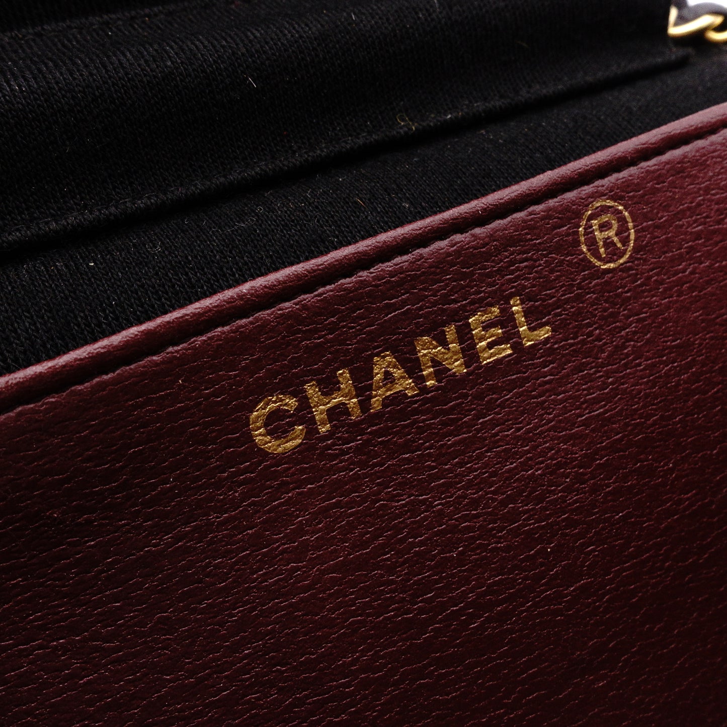 CHANEL Matelassé Shoulder Bag, Cotton, Black, Women's, Gold Hardware, Vintage CC Logo