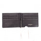 SAINT LAURENT Saint Laurent Money Clip, Embossed Crocodile, Cassandra Bifold Wallet, Leather, Black, Men's, YSL