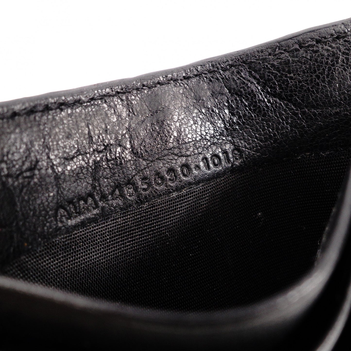 SAINT LAURENT Saint Laurent Money Clip, Embossed Crocodile, Cassandra Bifold Wallet, Leather, Black, Men's, YSL