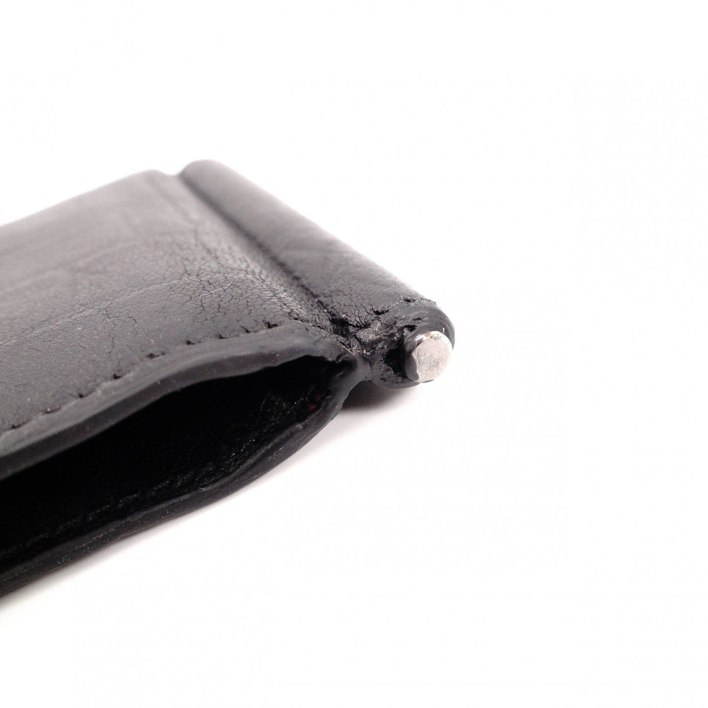 SAINT LAURENT Saint Laurent Money Clip, Embossed Crocodile, Cassandra Bifold Wallet, Leather, Black, Men's, YSL