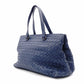 Bottega Veneta Intrecciato Shoulder Bag, Leather, Blue, Women's, 2-Way Crossbody