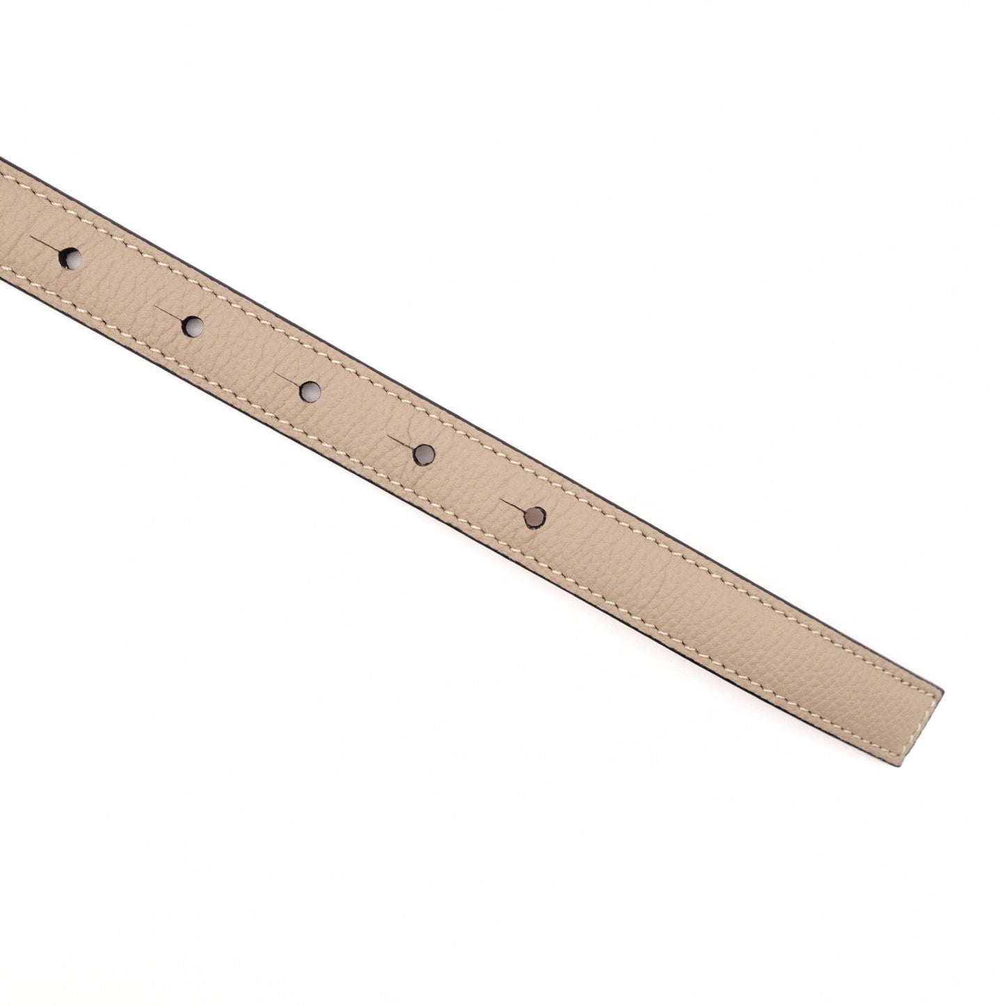 LOEWE Anagram Belt, Leather, Beige, Size 85/34, Brown, Gold Hardware