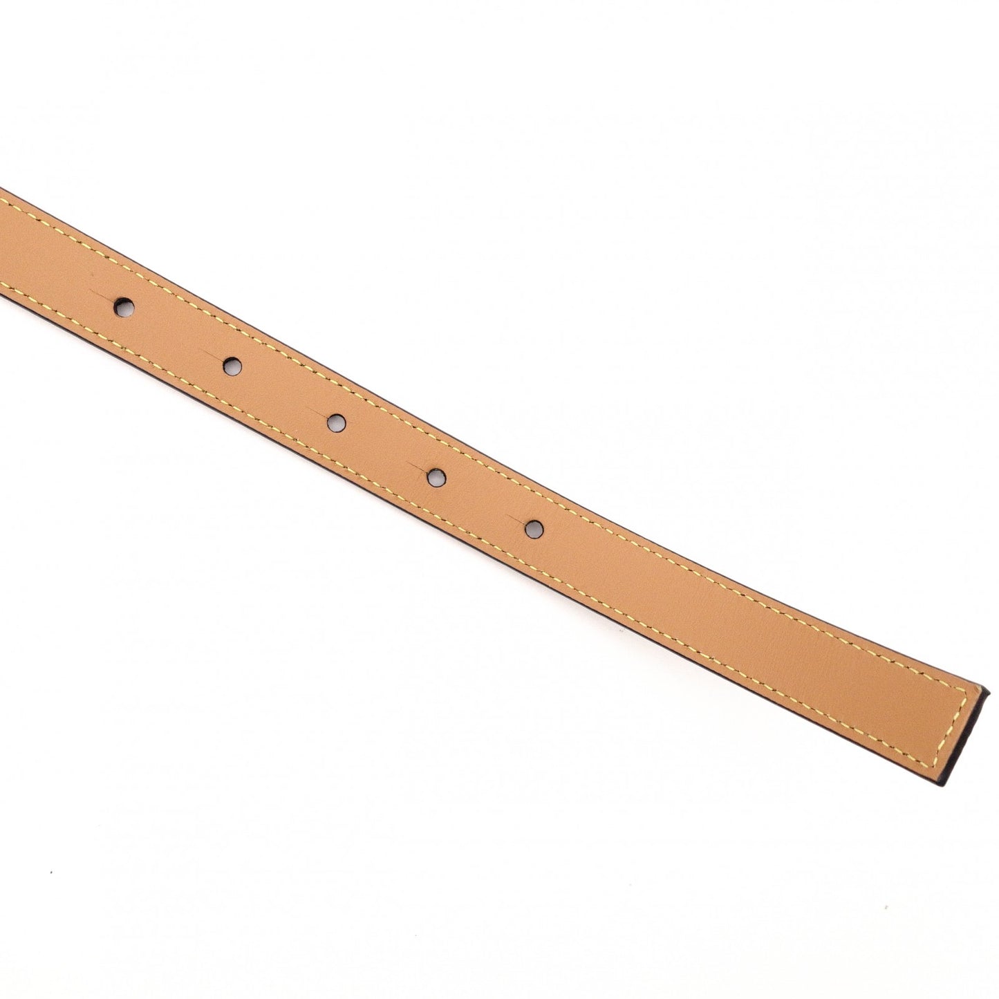 LOEWE Anagram Belt, Leather, Beige, Size 85/34, Brown, Gold Hardware