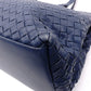 Bottega Veneta Intrecciato Shoulder Bag, Leather, Blue, Women's, 2-Way Crossbody