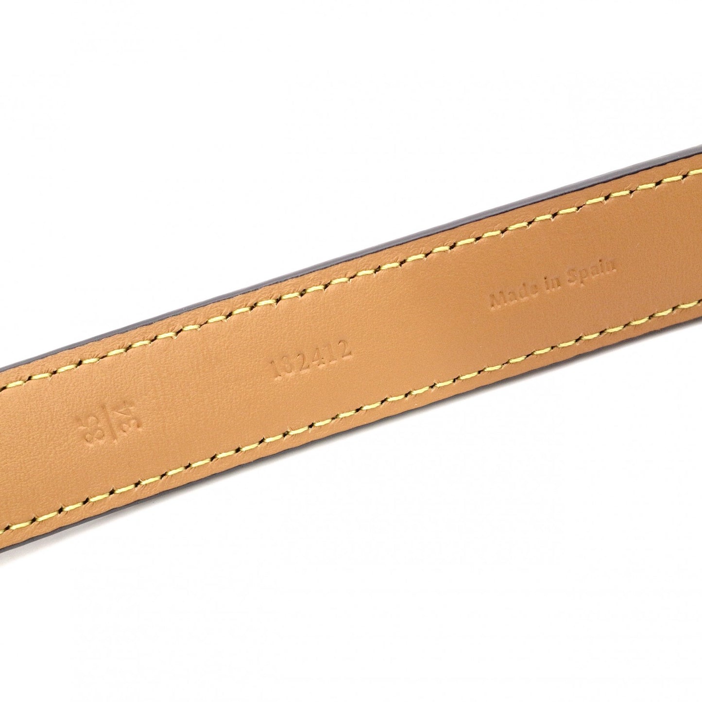 LOEWE Anagram Belt, Leather, Beige, Size 85/34, Brown, Gold Hardware