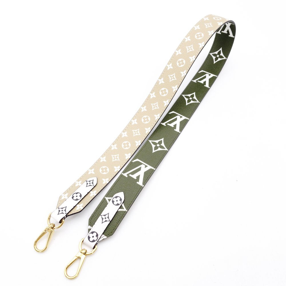 LOUIS VUITTON Monogram Giant Shoulder Strap J02443 Green x Beige PVC R8020231