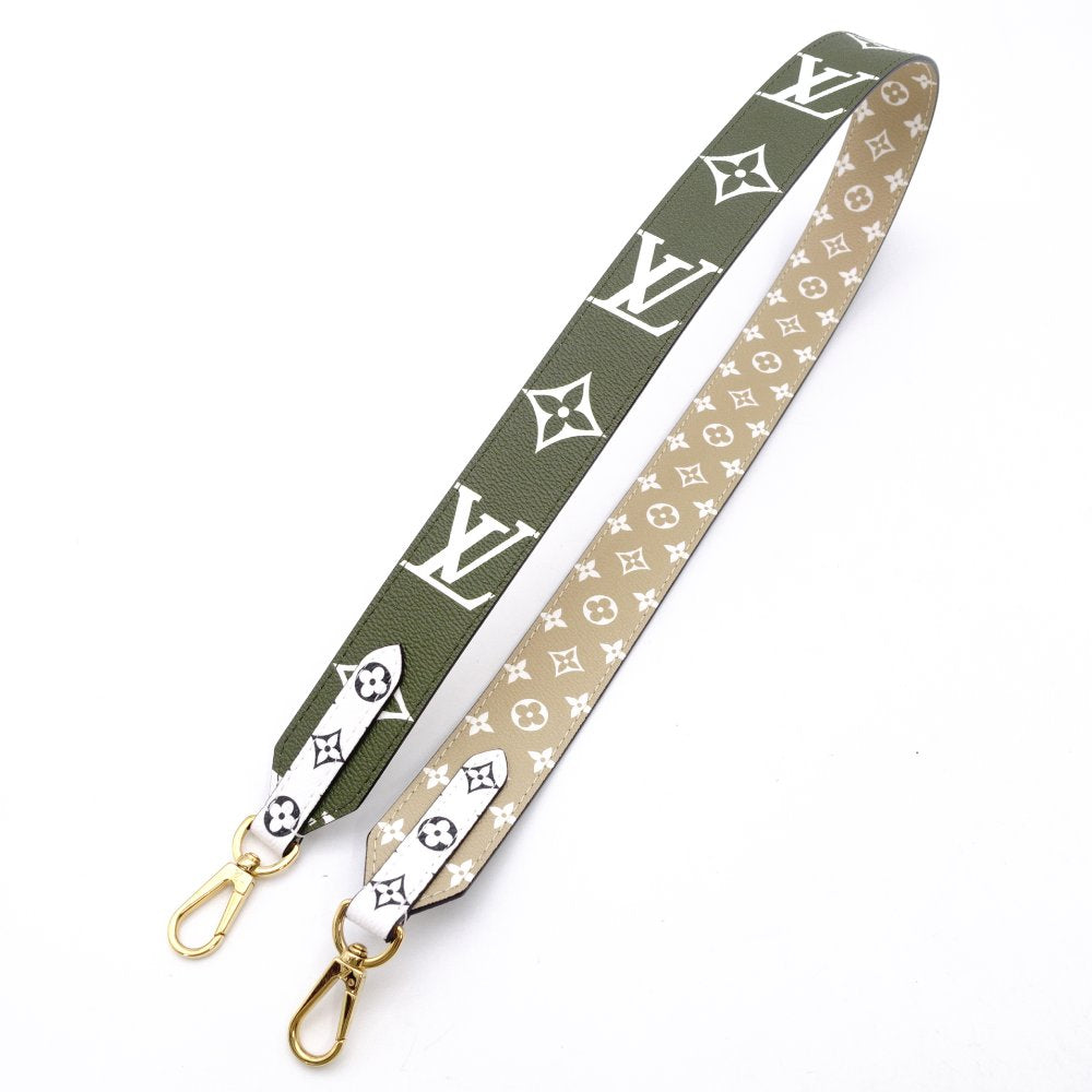 LOUIS VUITTON Monogram Giant Shoulder Strap J02443 Green x Beige PVC R8020231