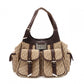 Christian Dior Street Chic Trotter Tote Bag, Canvas/Leather, Brown Tones