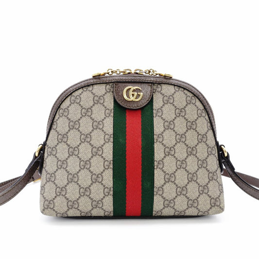 GUCCI Off-Dia GG Supreme Shoulder Bag Beige PVC Leather Crossbody 7-11-473