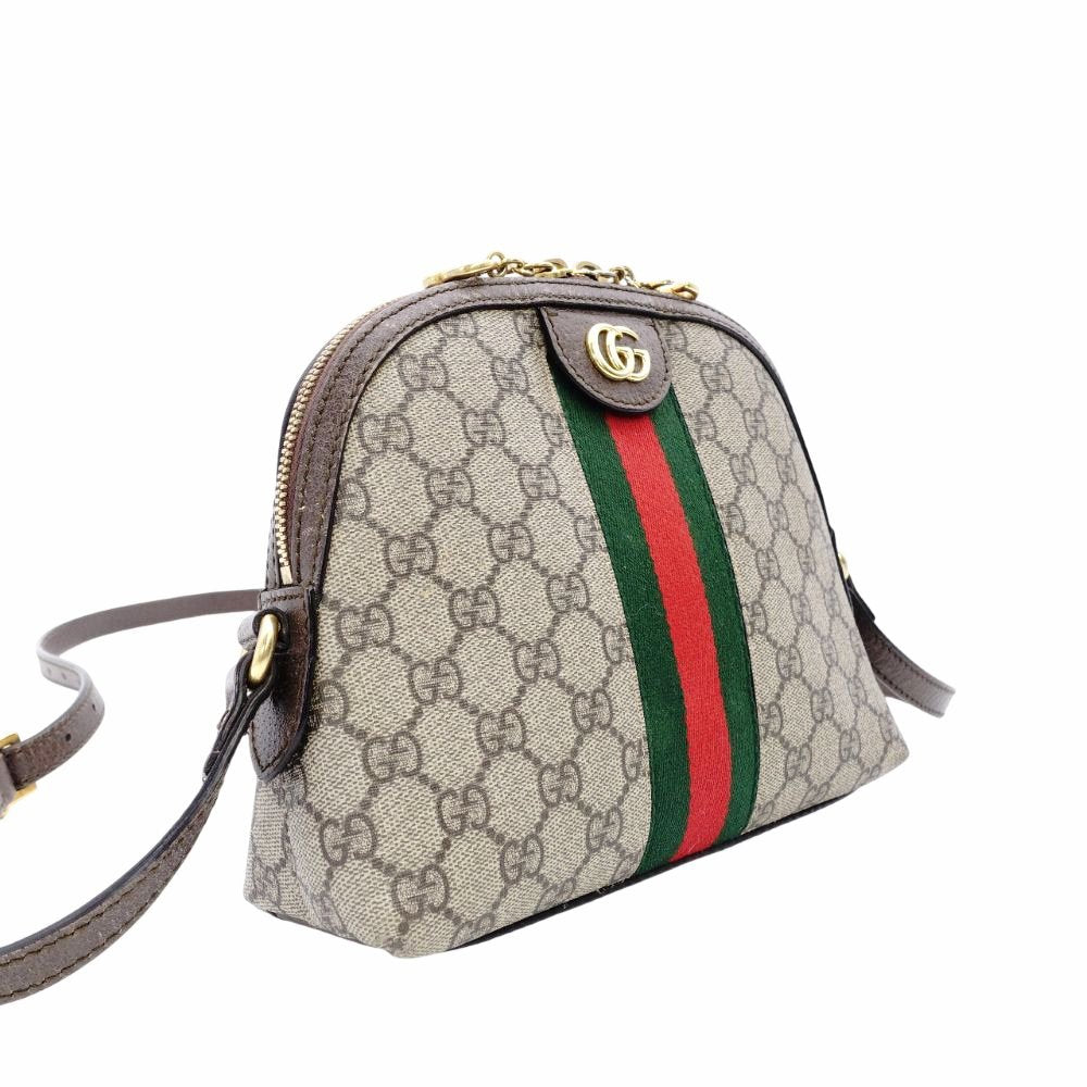 GUCCI Off-Dia GG Supreme Shoulder Bag Beige PVC Leather Crossbody 7-11-473