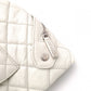 CHANEL Caviar Skin Cambon Line Shoulder Bag, Leather, White, Silver Hardware