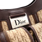 Christian Dior Street Chic Trotter Tote Bag, Canvas/Leather, Brown Tones