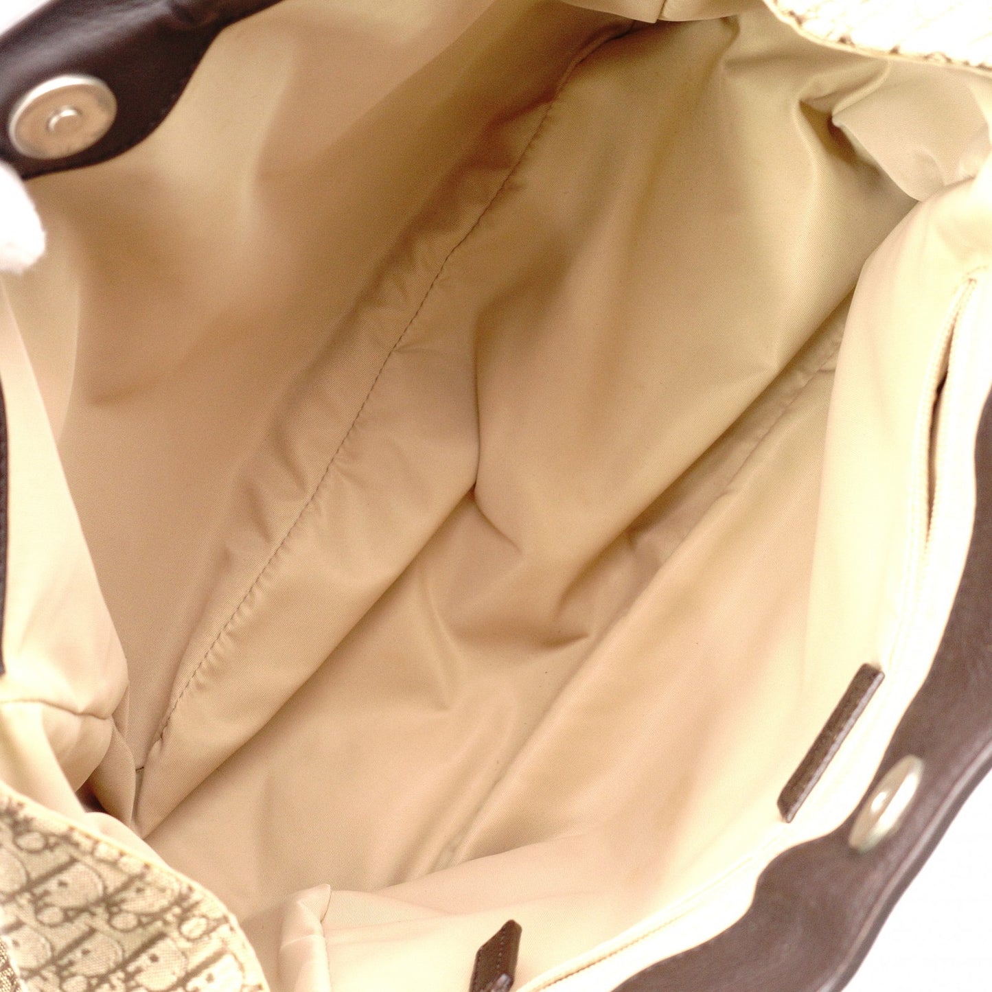 Christian Dior Street Chic Trotter Tote Bag, Canvas/Leather, Brown Tones