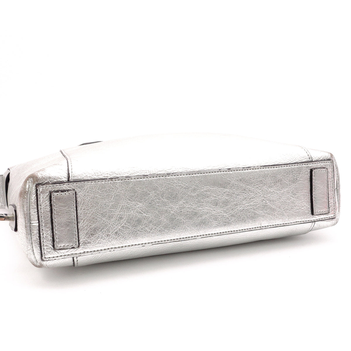 GIVENCHY Antigona Handbag, Leather, Silver, Women's, 2-Way Crossbody, Silver Hardware
