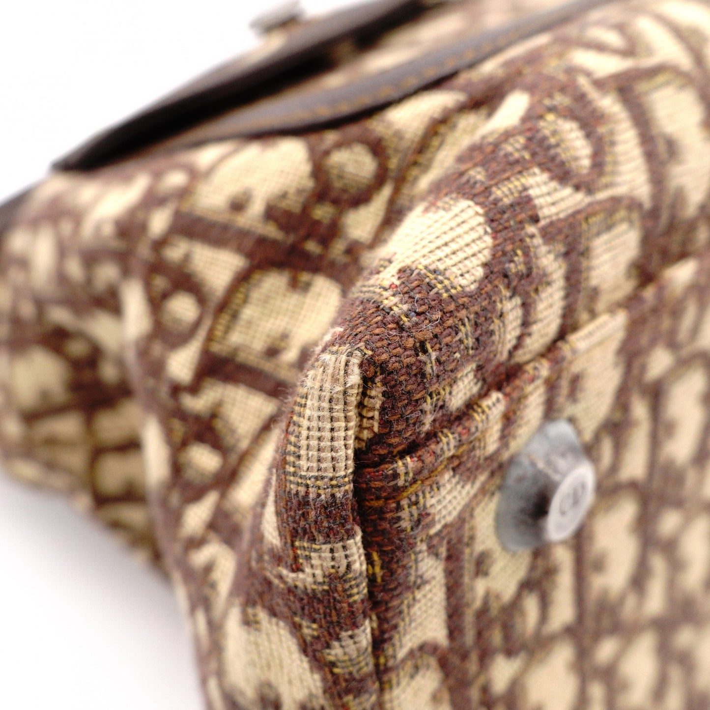 Christian Dior Trotter Tote Bag, Canvas and Leather, Brown