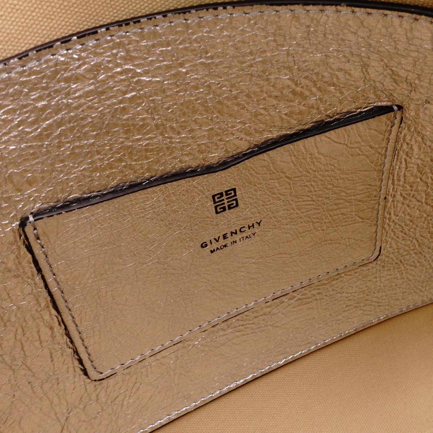 GIVENCHY Antigona Handbag, Leather, Silver, Women's, 2-Way Crossbody, Silver Hardware