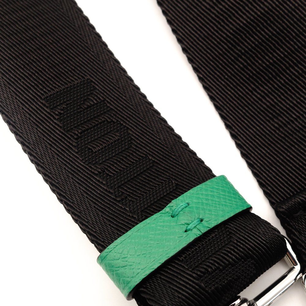 LOUIS VUITTON Signature Strap Black × Green Shoulder Strap 7-9-701