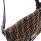 FENDI Mamma Bucket Zucca Shoulder Bag, Canvas/Leather, Black, Women's, Silver Hardware, FF Logo