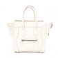 CELINE Micro Shopper Luggage Shoulder Bag, Leather, White