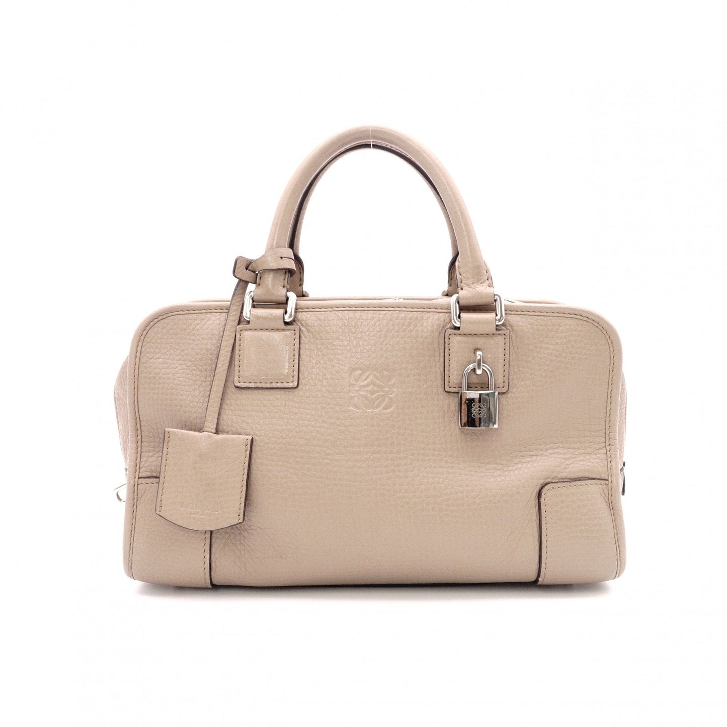 LOEWE Mia Chain Bag Zucca Handbag, Canvas/Leather, Brown Tones