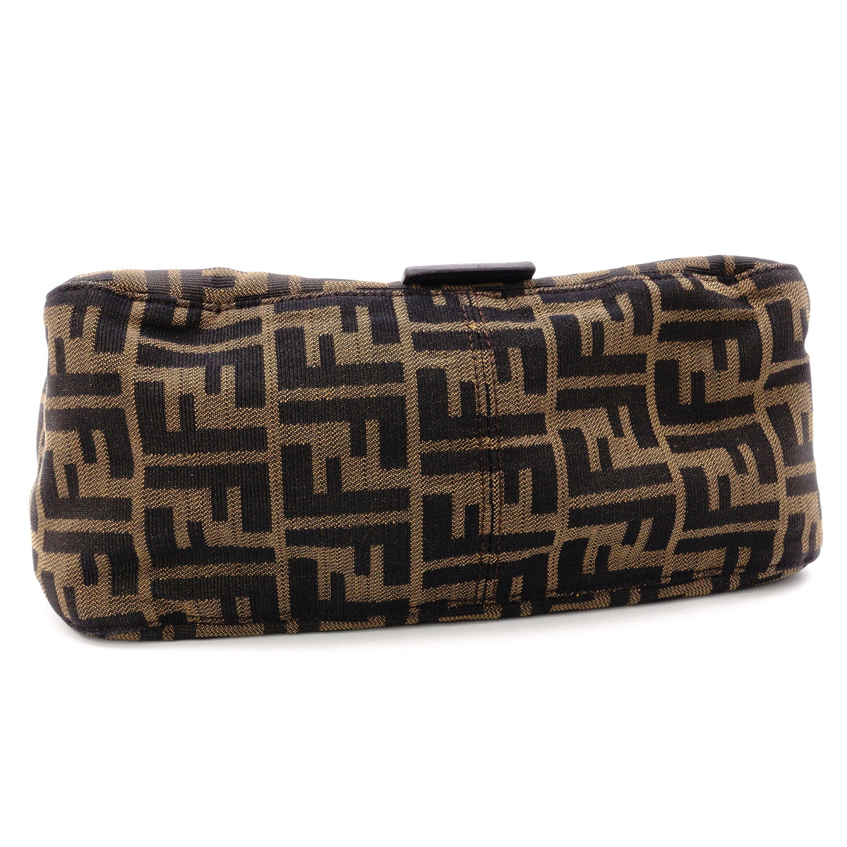 FENDI Mamma Bucket Zucca Shoulder Bag, Canvas/Leather, Black, Women's, Silver Hardware, FF Logo