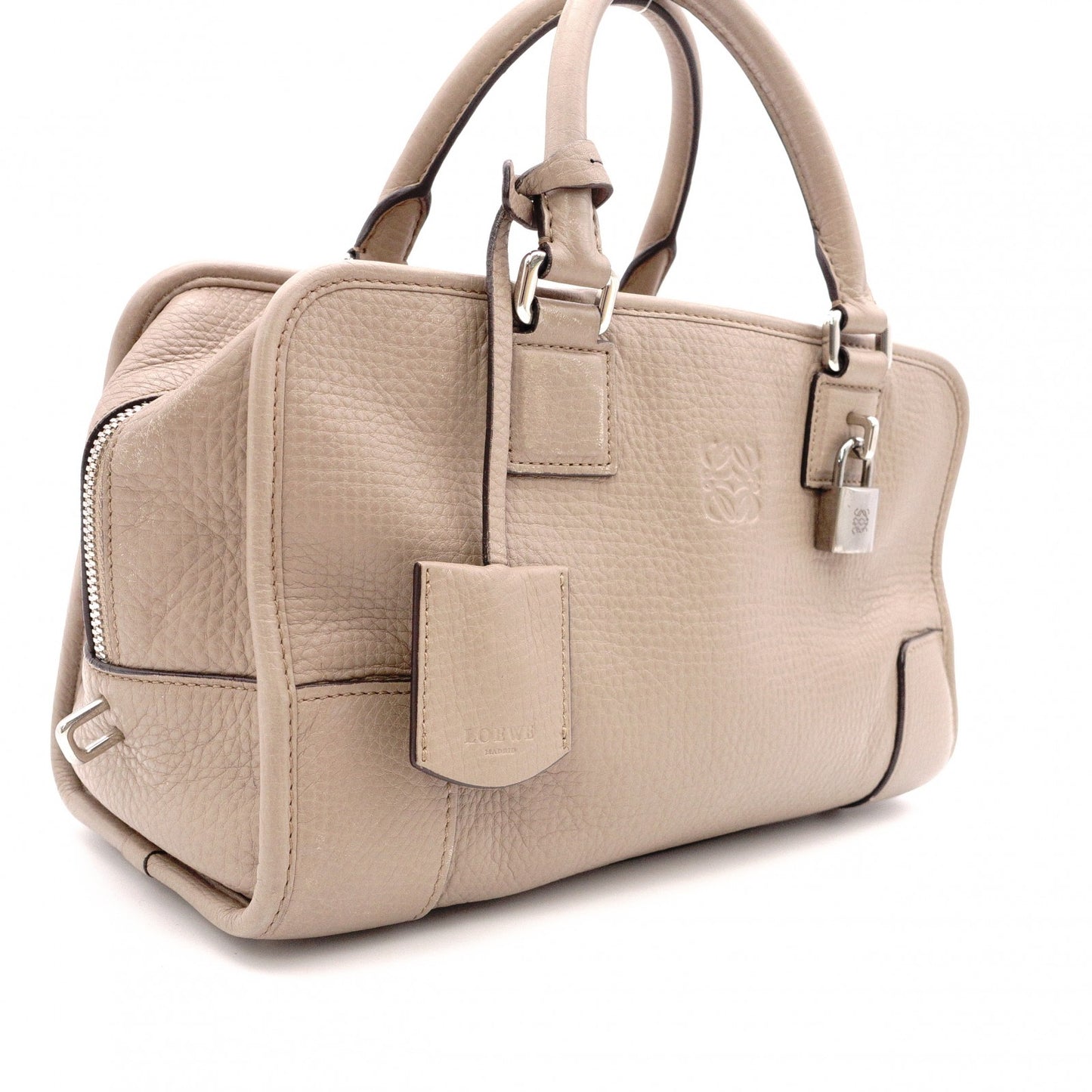 LOEWE Mia Chain Bag Zucca Handbag, Canvas/Leather, Brown Tones