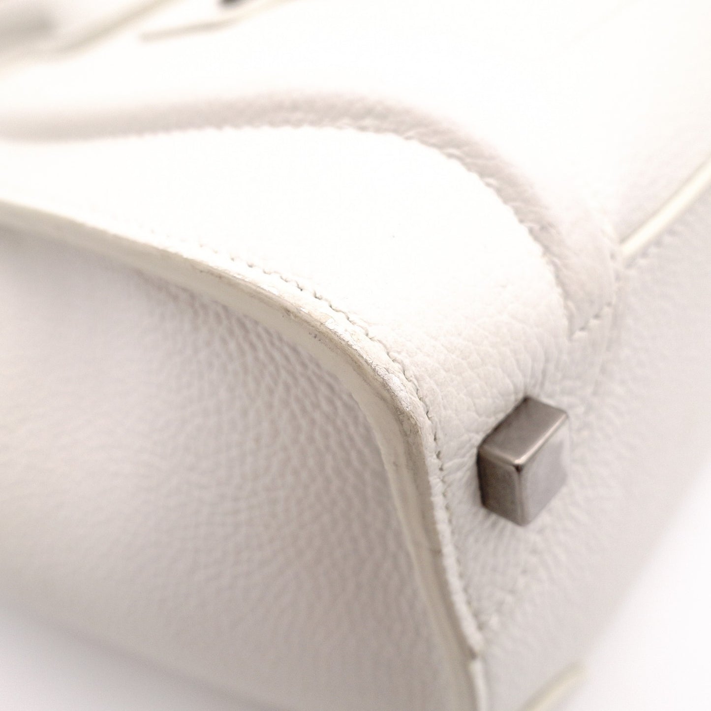 CELINE Micro Shopper Luggage Shoulder Bag, Leather, White
