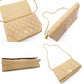 CHANEL Chain Shoulder Bag Lambskin Beige Leather Vintage Gold Hardware R801341