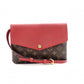 LOUIS VUITTON Twice Shoulder Bag, Leather/PVC, Brownish Red, Crossbody