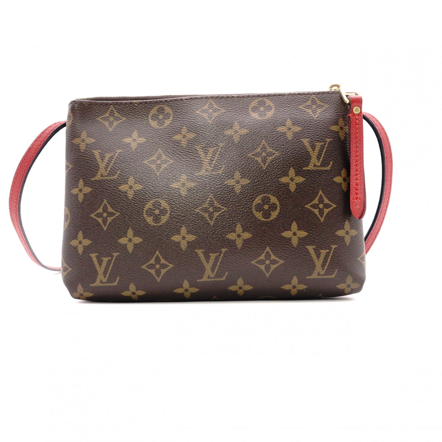 LOUIS VUITTON Twice Shoulder Bag, Leather/PVC, Brownish Red, Crossbody