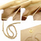 CHANEL Chain Shoulder Bag Lambskin Beige Leather Vintage Gold Hardware R801341
