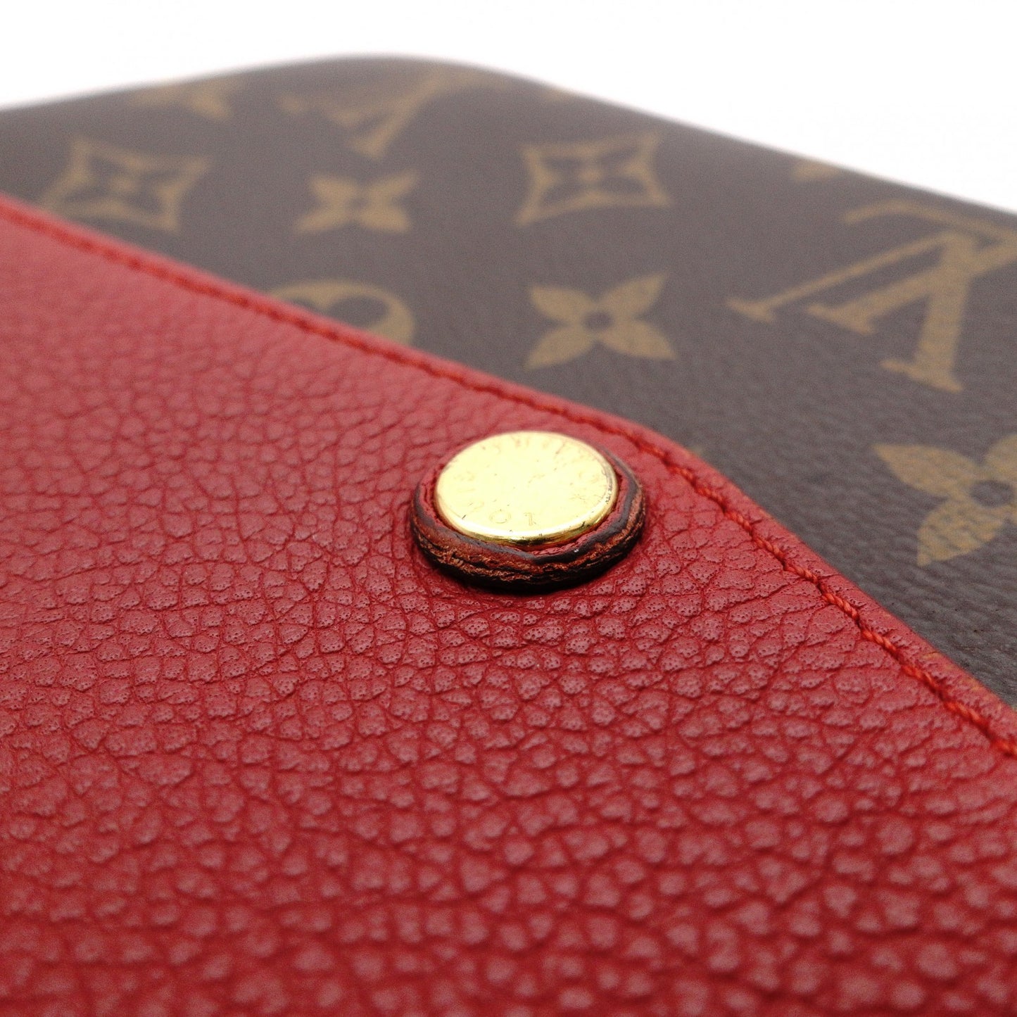 LOUIS VUITTON Twice Shoulder Bag, Leather/PVC, Brownish Red, Crossbody