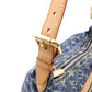 Louis Vuitton Baggy PM Monogram Denim Shoulder Bag, Denim/Leather, Blue Tones, Single-Shoulder