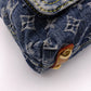 Louis Vuitton Baggy PM Monogram Denim Shoulder Bag, Denim/Leather, Blue Tones, Single-Shoulder