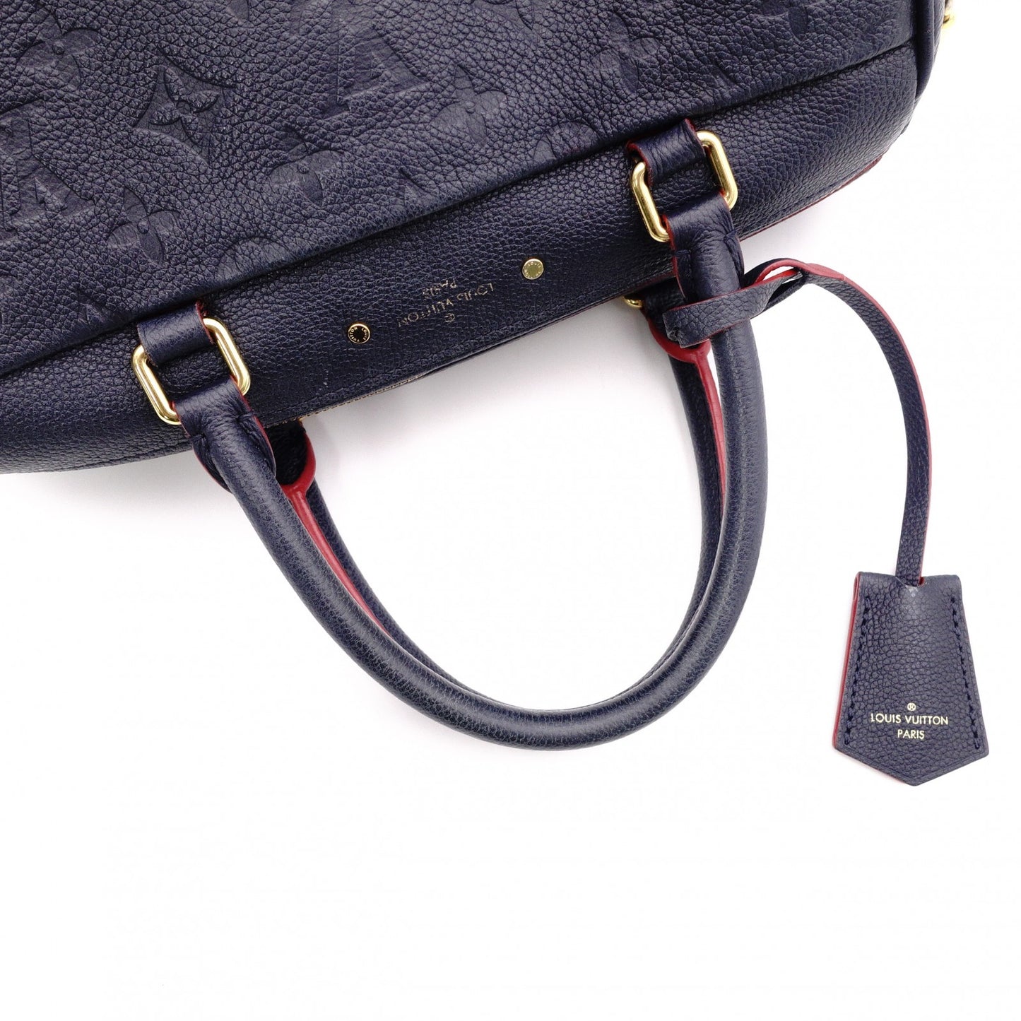 LOUIS VUITTON Speedy 25 Monogram Empreinte Handbag, Leather, Navy, 2-Way