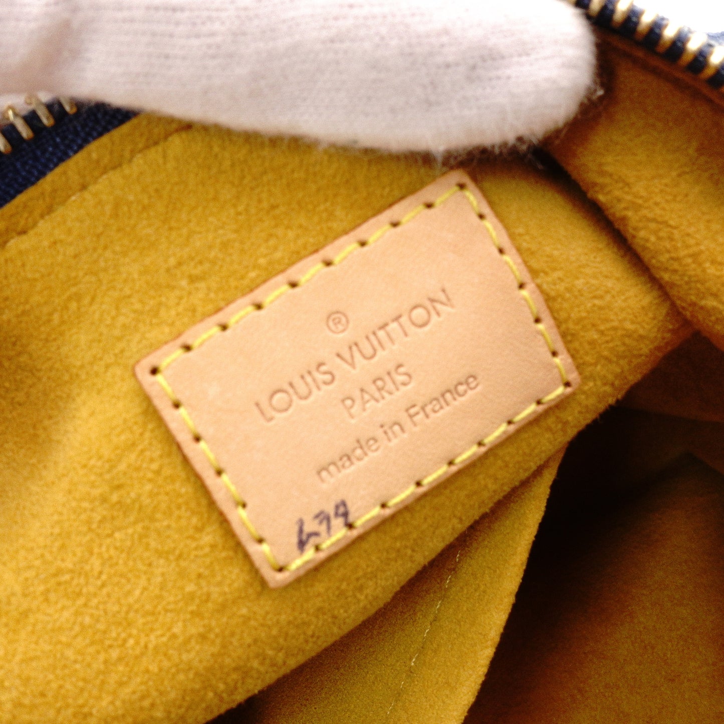 Louis Vuitton Baggy PM Monogram Denim Shoulder Bag, Denim/Leather, Blue Tones, Single-Shoulder