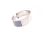HERMES Click-Clack Bangle, Metal, Silver, Purple, H Logo