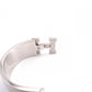 HERMES Click-Clack Bangle, Metal, Silver, Purple, H Logo