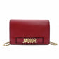Christian Dior J'Adior Chain Shoulder Bag Red Leather Gold Crossbody R8011027